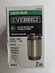 Everbilt Check Valve Brass 2" 1001 096 806 (new). Fixed Price $39.00.