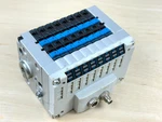 Festo CPV10-GE-FB-8, CPV10-VI Manifold Bank W/ (8) 161415 Valves. Fixed Price $100.00.