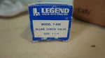 New Legend T-450 Brass Check Valve Pn# 105-426 1-1/4''. Fixed Price $20.00.