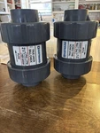 Two (2) Hayward True Union Ball Check Valves 2-1/2 Pvc Fpm NSF/ANSI61. Fixed Price $167.00.