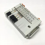 Smc VV5Q1 Manifold W/solenoid Valves (3X) VQ1130-5-C0, (1X) VQ1130-5-N7-P, 24VDC. Fixed Price $150.00.