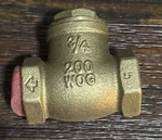 Qty: 2 Smith Cooper Sci 3/4" Ips Brass Inline Swing Check Valve 173 9191IL. Fixed Price $9.98.