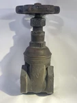 Antique Brass Bronze Gate Valve Industrial Steam Era Heavy Cast Decor. Fixed Price $34.50.