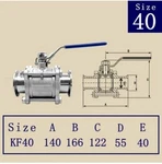 304 Stainless Steel Manual Ball Valve KF40 High Vacuum. Fixed Price $50.00.