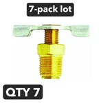 7-PACK Lot Anderson Metals 1/4" Mpt Brass 150 Psi Pipe Drain Cock Valve 59432-04. Fixed Price $27.01.