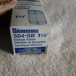 Simmons 504-SB Silicon Bronze Lead-free 1-1/4" Check Valve. Fixed Price $42.99.