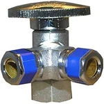Lasco 06-9321 Quarter Turn 3-WAY Valve, 1/2-INCH Iron Pipe Inlet X 3/8-INCH. Fixed Price $30.67.