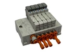 Smc SS5Y3-60-05U Cassette Style Manifold 5-PORT W/ SY3140-5WOZ Solenoid Valve. Fixed Price $76.49.