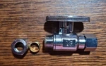 10-DURAPRO 3/8 Female Comp. X Straight Quarter Turn Replacement Stop. Fixed Price $30.00.