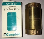 Brand New Campbell 1" Check Valve Lead Free CV-4T Lf. Fixed Price $25.00.