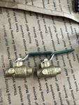 (2) Hammond 1/2 Inch Brass Ball Valve (model # 8911 600 Wog 150SWP New Qty. Fixed Price $25.00.