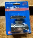 Plumb Craft Straight Valve 1/2" Fip X 3/8" Od Comp Water Supply 7330300LF. Fixed Price $12.99.