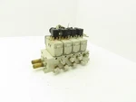 Smc VQ7-6-FG-S-3Z 4-STATION Pneumatic Solenoid Valve Manifold 24VDC 3/8" Ports. Fixed Price $113.99.