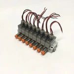 Smc SY114A-5LZ (8X) Solenoid Valves, 3-PORT 2-POSITION Nc, 24VDC Manifold. Fixed Price $140.00.