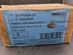 *read* Nibco 1" Solder Brass Ball Valve S-FP600A-LF NJ998XA Lot Of. Fixed Price $139.99.