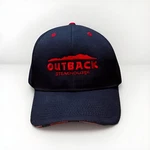 Hat Ball Cap Outback Steakhouse Strapback Blue/red Logo American Flag Line Brim. Fixed Price $17.00.