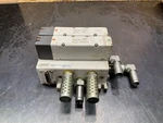 Smc Pneumatic Valve Assembly VV5Q51-0304TFD0 / VQ5101-5W VQ5300-5W #35A95PR2. Fixed Price $125.00.