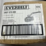 (8) New 1"X1" 116-2-1-EB Everbilt Brass Ball Valve (straight). Fixed Price $88.00.