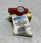 Nibco GB1A Gas Ball Valve 1/2" Brass 600 Psi. Fixed Price $8.88.