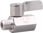 Dernord 1/4 Inch Stainless Mini Ball Valve Npt Female X Thread SUS316. Fixed Price $20.16.