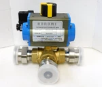 Bonomi 8P0132-1-C1 Pneumatic Actuator Spring Return Way Brass Ball Valve 1". Fixed Price $457.00.