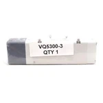 Smc VQ5300-3W Solenoid Valve, 3-POSITION Close Center, 0.15-1.0MPA, 110VAC Coil. Fixed Price $145.00.