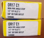 Brasscraft OR17 C1 Multi Turn Angle Valve 1/2" Inlet 3/8" Comp Outlet (lot Of 2). Fixed Price $9.99.