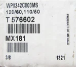 Asco Red Hat WP8342C003MS Solenoid Valve 110/120V T576602 MX181. Fixed Price $400.00.
