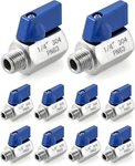 Mini Ball Valve 10PK 1/4 Npt Female 304 Stainless Steel Shut-off Tap. Fixed Price $87.99.