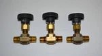 Set Of 3 Parker 4M-V4LN-B 1/4" Brass Needle Valves. Fixed Price $39.99.