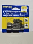 Brasscraft 1/4 Turn Straight Valve PN#G2CR14X Cd 1/2" Nom Comp 3/8 Od. Fixed Price $12.95.