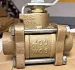 Apollo 3 Piece 1 Inch Ball Valve 400 Wog Sweat Solder. Fixed Price $20.00.