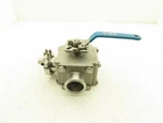 Vne 68-00 2" Sanitary Tri-clamp Ball Valve 3-WAY Stainless With 1 Cap And. Fixed Price $284.99.