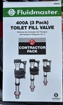 Fluidmaster 400ACN3P5 Toilet Fill Valve (pack Of 3). Fixed Price $24.99.