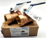 Box Of Nibco #T580A Brass Ball Valve Female Threaded 1-1/2". Fixed Price $99.99.