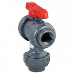 Asahi Manual Three-way Ball Valve: In, Pvc, 150 Psi Max. Pressure (cwp), Full. Fixed Price $154.99.