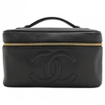 Auth Chanel Coco Mark Vanity Bag Caviar Skin Pouch CH66131CC. Fixed Price $1499.00.
