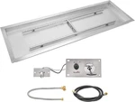 Stanbroil 48 X 14 Inch Rectangle Fire Pit Kit With Spark Ignition, Drop-in Natur. Fixed Price $327.99.