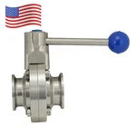 1.5" Inch 38 Mm Sanitary Butterfly Valve Tri Clamp W/ 2" Ferrule Stainless Steel. Fixed Price $24.98.