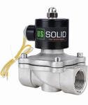 U. S. Solid 1" Stainless Stee Electric Solenoid Valve 110VAC Normally Closed Air. Fixed Price $23.95.
