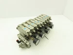 Smc NVS4114-0009D 9-STATION Pneumatic Solenoid Valve Manifold Assembly 120VAC. Fixed Price $179.99.