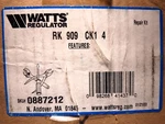 Watts 0887212 909-CK1 4 First Check Repair Kit New Minus O-ring. Fixed Price $388.00.