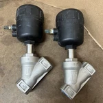 Lot Of 2, Used Burkert Class 150 PN25 Pneumatic Valves Dn 40 316L. 1/2 Pipe. Fixed Price $120.00.