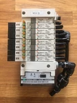 Smc EX120-STA1 Sc Controller With (5) VQ1201Y-5C (1) VQ1101Y-5C Valves Used. Fixed Price $149.00.
