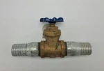 Nibco T29 Bronze Gate Valve 1-1/4" With Barbed Hose Fittting Extensions. Fixed Price $9.95.