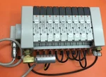 Smc Numatics Manifold VV5QC41-09N7MD0 & 9- Solenoid Valves VQC4101-5. Fixed Price $774.00.
