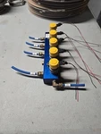 Clippard EC-2M-24 Solenoid Valve Bank Of 5 W/ Manifold. Fixed Price $29.00.