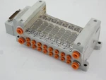 Smc VV5QC21-08BN7FD Pneumatic Valve Manifold 8-PORT New Surplus!. Fixed Price $375.00.