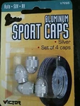 Victor V726S Aluminum Silver Sport Valve Caps, 4PK, Free Shipping. Fixed Price $10.00.