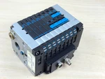 Festo CPV10-GE-FB-8, CPV10-VI Manifold Bank W/ 161415 & 161414 Valves. Fixed Price $80.00.